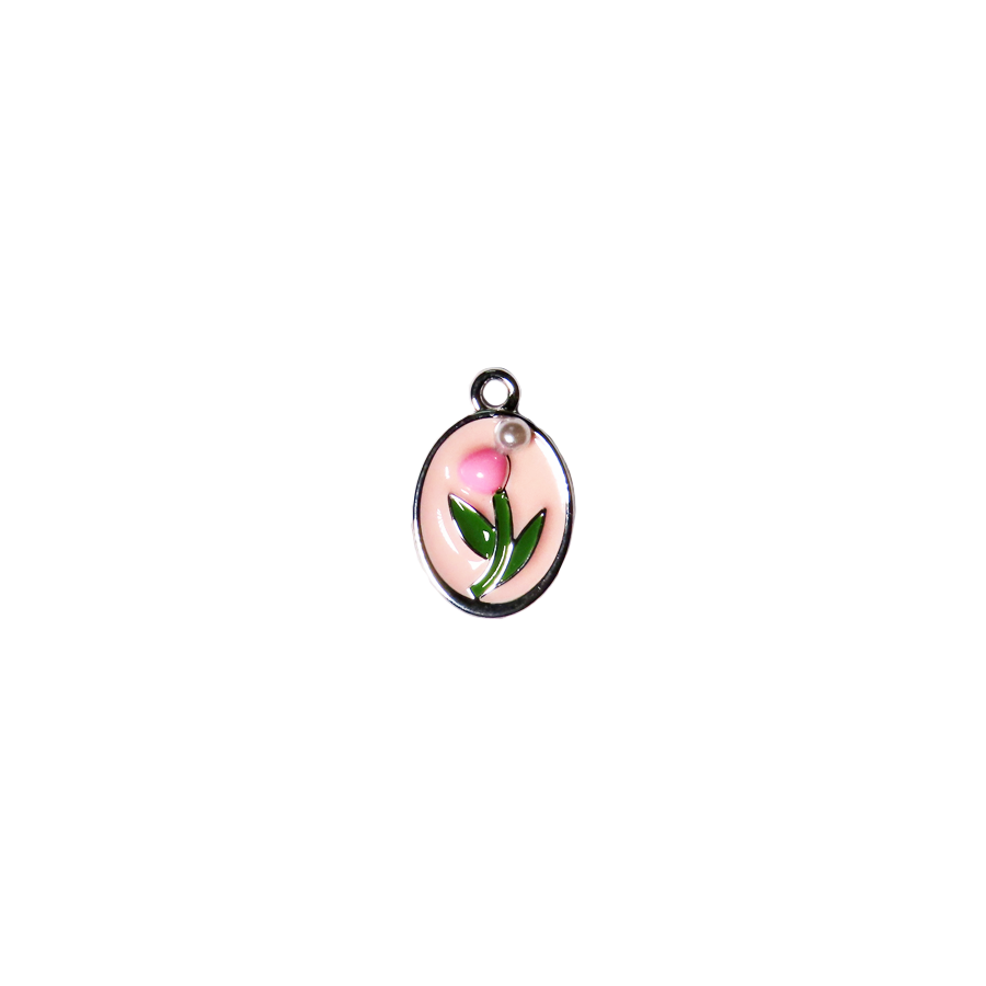 Medium Silver Tulip Charm