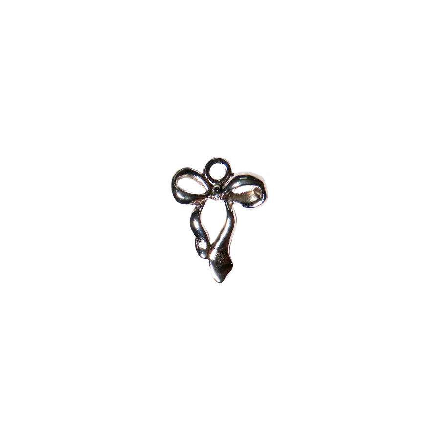 Medium Silver Bow Charm