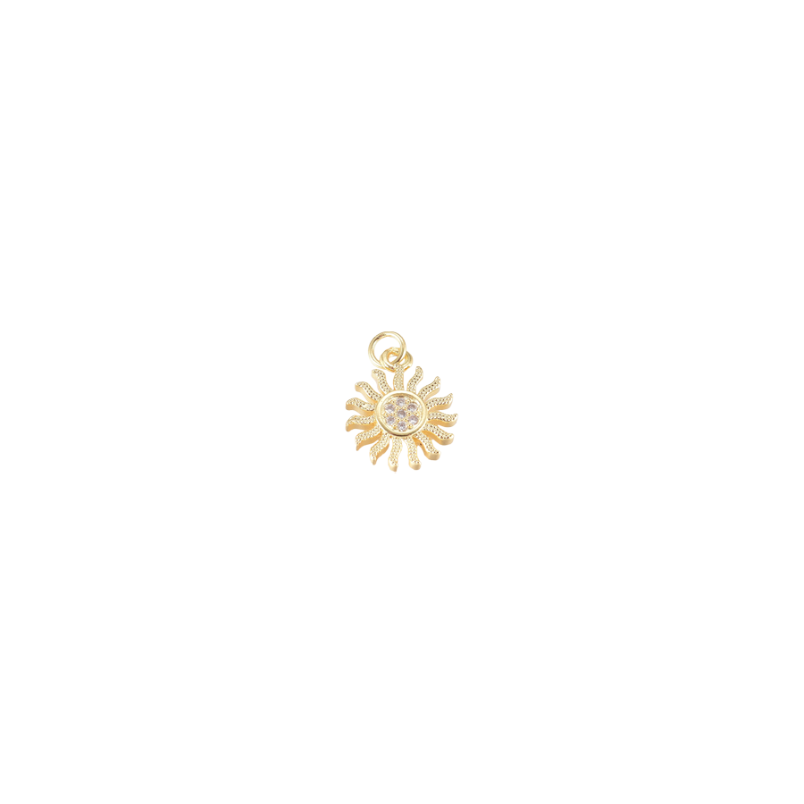 Small Gold Sun Charm