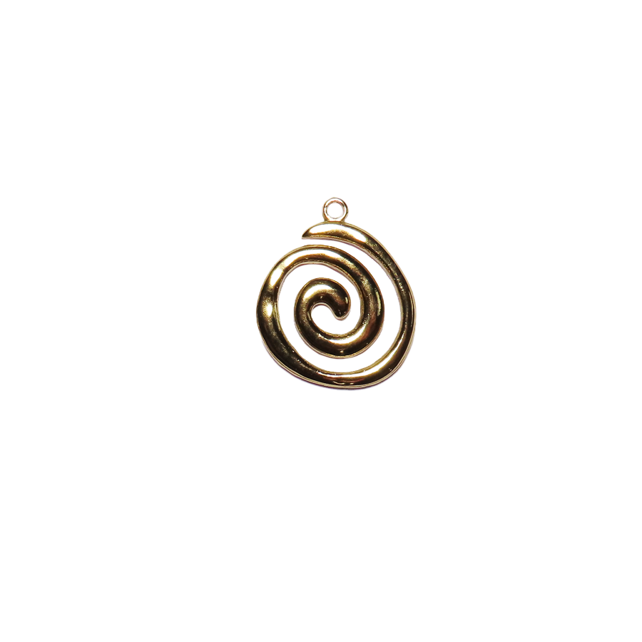 Medium Gold Swirl Charm