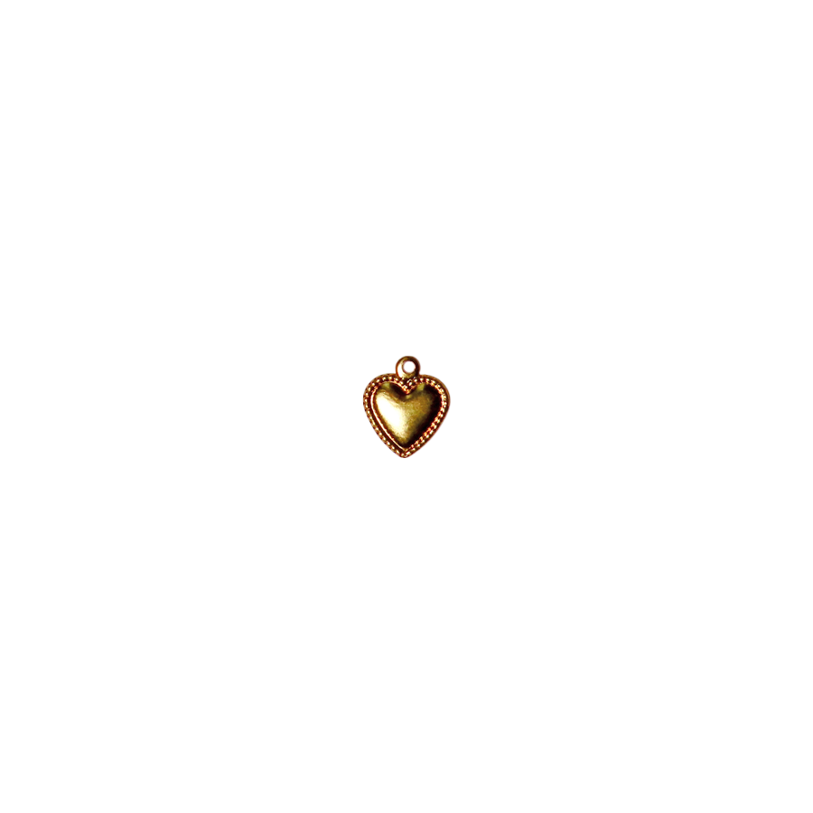 Tiny Gold Heart Charm