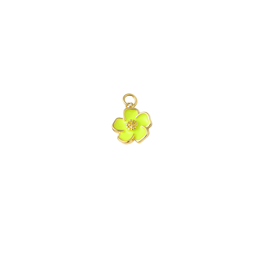 Small Gold & Bright Yellow Flower Charm