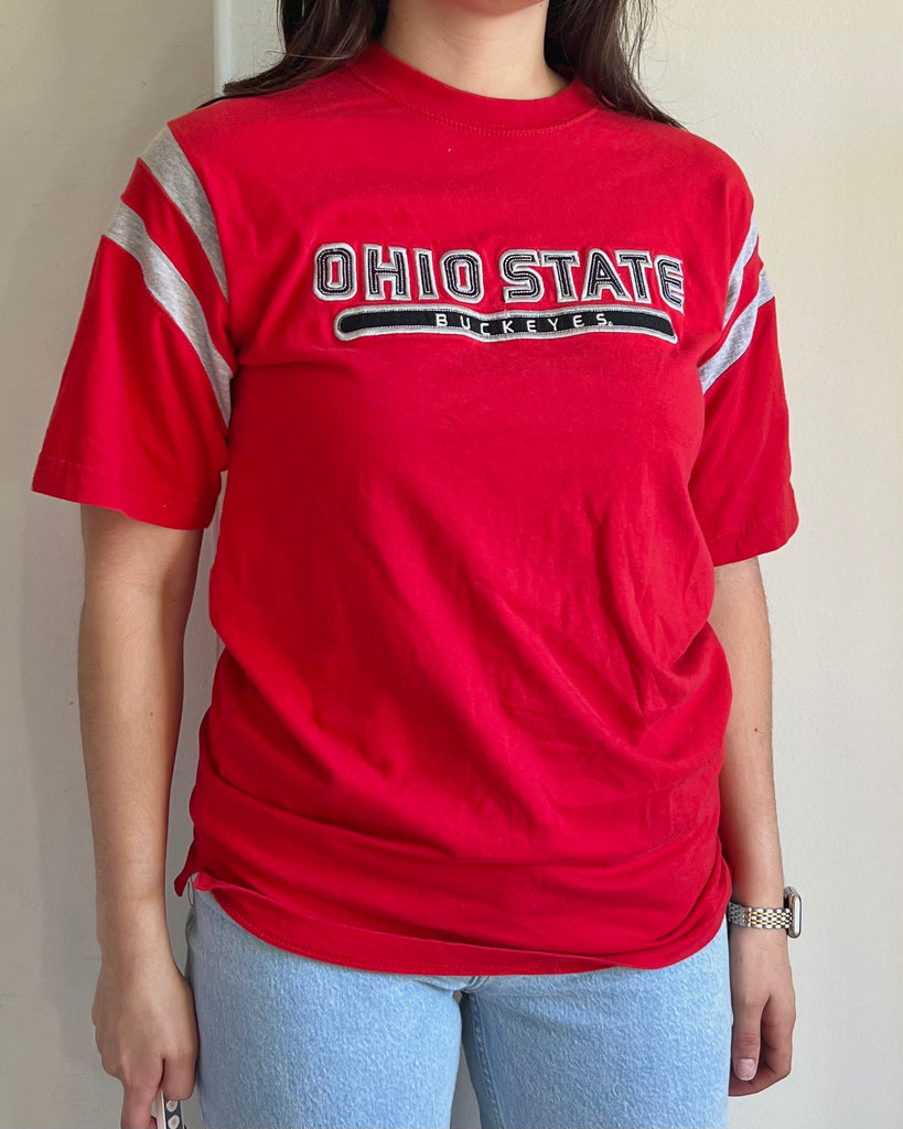 Red and Black Ohio State Buckeyes Tee Shirt