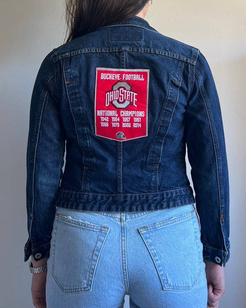 Upcycled Ohio State National Champions Denim Jacket